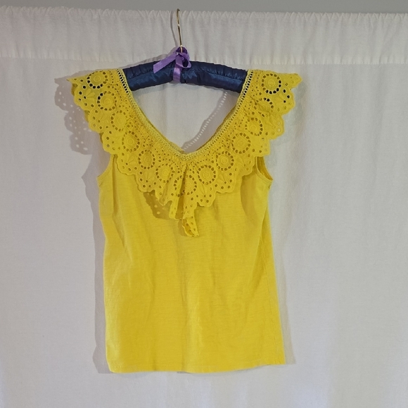 Lilly Pulitzer Yellow Ruffled Tank Top - Picture 3 of 6